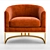 Sleek Corbin Chair: Modern Design 3D model small image 3