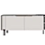 Modern Bamboo TV Stand with Marble Top 3D model small image 2