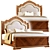 Regal Bliss Queen Sleigh Bed 3D model small image 1