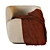 Cozy Bouclette Nidou Armchair: Ultimate Comfort 3D model small image 2