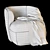 Cozy Bouclette Nidou Armchair: Ultimate Comfort 3D model small image 5