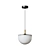 Neda Pendant Lamp: Scandinavian Style in White and Gold 3D model small image 1