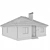 Geometric Roof Nightlight Cottage 3D model small image 5