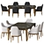 Poliform Sophie Armchair & Henry Table Set 3D model small image 1