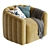 Fitz Velvet Swivel Chair 3D model small image 3