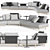 Roda Eden: Stylish 3-Seater Sofa 3D model small image 1