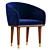 CB2 Viceroy Velvet Chair 3D model small image 1