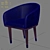 CB2 Viceroy Velvet Chair 3D model small image 6