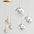 Elegant Glass and Metal Pendant Light 3D model small image 2