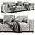 Modern Minotti Leonard 2-Seater Sofa 3D model small image 1