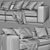 Modern Minotti Leonard 2-Seater Sofa 3D model small image 4