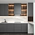 Modern Kitchen with Bar Counter 3D model small image 2