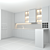 Modern Kitchen with Bar Counter 3D model small image 5