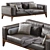 Elegant Leather Sofa by Porada 3D model small image 1