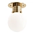 Sleek Flush Mount Globe Light 3D model small image 1