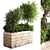 Natural Wood Outdoor Plant Pot (18") 3D model small image 1