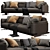 Sleek Ditre Italia Skin Sofa 3D model small image 2