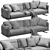 Sleek Ditre Italia Skin Sofa 3D model small image 3