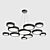 Modern LED Pendant Chandelier 3D model small image 3