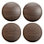 Elegant Walnut Varnished Wood 3D model small image 2