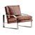 Luxury Leather Lounge Armchair 3D model small image 1
