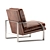 Luxury Leather Lounge Armchair 3D model small image 2