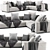 Luxury Flexform Lario Sofa: Elegant Comfort 3D model small image 1