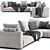 Luxury Flexform Lario Sofa: Elegant Comfort 3D model small image 2