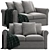 Harlanda 2-Seat Sofa: Elegant & Compact 3D model small image 3
