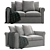 Harlanda 2-Seat Sofa: Elegant & Compact 3D model small image 9