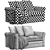 Harlanda 2-Seat Sofa: Elegant & Compact 3D model small image 10