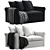 Harlanda 2-Seat Sofa: Elegant & Compact 3D model small image 11