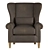 Elegant Malonne Armchair 3D model small image 2