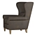 Elegant Malonne Armchair 3D model small image 3