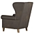 Elegant Malonne Armchair 3D model small image 4