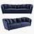 Elegant Vintage Sofa 3D model small image 1