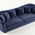 Elegant Vintage Sofa 3D model small image 3