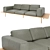 Luxurious Plateau Leather Sofa 3D model small image 1