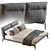 Flexform Adda Bed: Stylish and Comfortable 3D model small image 7