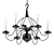 Elegant Cloche Chandelier 3D model small image 1