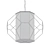 Sleek Metal Pendant Light 3D model small image 2