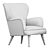 Pomegranate Blues Gobelin Armchair: Timeless Elegance 3D model small image 4