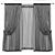 Elegant Sheer Curtain 3D model small image 2