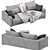 Elegant Linteloo Mauro 2-Seat Sofa 3D model small image 4