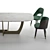 Colette & Romeo: Elegant Armchair and Table Set 3D model small image 3