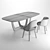 Colette & Romeo: Elegant Armchair and Table Set 3D model small image 6