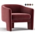 Effie Tripod Armchair: Sleek and Stylish Design 3D model small image 1