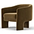 Effie Tripod Armchair: Sleek and Stylish Design 3D model small image 4