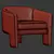 Effie Tripod Armchair: Sleek and Stylish Design 3D model small image 5