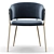 Elegant Amon Dining Chair 3D model small image 3